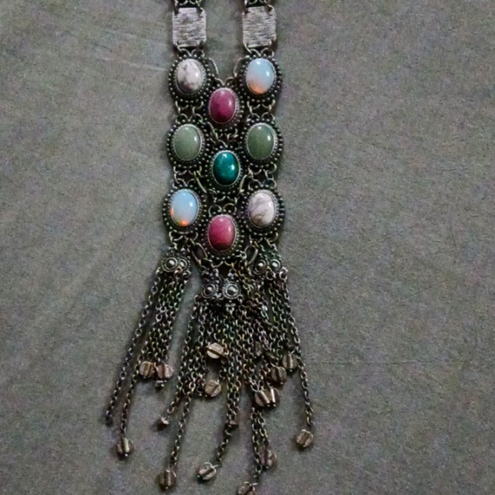 Free People Gem Stone Necklace